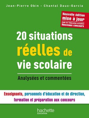 cover image of 20 Situations réelles de Vie Scolaire
